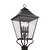 Visual Comfort & Co. Studio Collection Galena Post Lantern, 4-Light, Sable, Clear Seeded Shade, 29"H (OL14407SBL 706U6F7) 