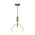 Alora Lighting Belleview Pendant, 1-Light, Aged Gold, Clear Glass, 14.25"H 