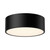 Alora Lighting Brisbane Flush Mount, 2-Light, Matte Black, 12"D 