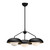 Alora Lighting Rubio Chandelier, 3-Light, Matte Black, Opal Matte Glass, 27.75"D 