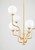 Corbett Onyx Chandelier 6-Light Gold 