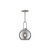 Alora Lighting Soji Pendant, 1-Light, Brushed Nickel, Smoked Solid Glass, 12.5"H 