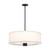 Alora Lighting Theo Pendant, 3-Light, Matte Black, White Linen, 24.13"D 