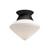 Alora Lighting Nora Flush Mount, 1-Light, Matte Black, Opal Matte Glass, 8"D 