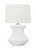 Visual Comfort & Co. Studio Collection Bone Table Lamp, 1-Light, LED, Matte White Ceramic, White Linen Shade, 25.63"H (HT1021MWC1 706X18R) 