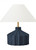 Visual Comfort & Co. Studio Collection Veneto Table Lamp, 1-Light, LED, Matte Medium Blue Wash, White Linen Shade, 18.5"H (KT1321MMBW1 706X27Z) 