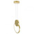 CWI Lighting Pulley Pendant, LED, Satin Gold, Clear Glass, 10"W (1297P10-1-602 3069PCF) 