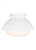Visual Comfort & Co. Studio Collection Lucerne Flush Mount, 1-Light, Matte White, Milk White Shade, 9"W (AEF1001MWT 706WZCK) 