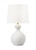 Visual Comfort & Co. Studio Collection Antonina Table Lamp, 1-Light, LED, Marion White, White Linen Shade, 25.5"H (AET1061MRW1 706X0AX) 