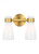 Visual Comfort & Co. Studio Collection Moritz Bathroom Vanity Light, 2-Light, Burnished Brass with Milk , Milk White Shade, 14.5"W (AEV1002BBSMG 706WZD1) 