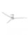 Hinkley Hover Flush Mount Ceiling Fan, 3-Blade, 1-Light, LED, Matte White, Matte White Blades, Etched Opal Glass, 60"W (900860FMW-LWD 9U2CW) 