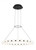Visual Comfort & Co. Modern Collection Orbet Chandelier, Integrated LED, Brass, 30"W (700OBT30NB-LED927 70PDJRA) 