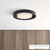 Visual Comfort & Co. Modern Collection Hilo Flush Mount, 1-Light, LED, Black, 16.6"W (700FMHLO16B-LED927 70PDJT5) 