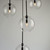 Artcraft Pinpoint Pendant, 5-Light, Black, Clear Shade, 22.1"W (SC13195BK 340431L8) 