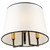 Artcraft Coco Semi-Flush Mount, 3-Light, Gold, Black, White Shade, 15.7"W (SC13344BK 340431LV) 