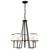 Artcraft Coco Chandelier, 5-Light, Gold, Black, White Shade, 25.6"W (SC13345BK 340431LW) 