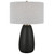 Uttermost Twilight Table Lamp, 1-Light, Satin Black, Light Gray Linen Hardback Shade, 27"H (30058-1 A6GLP) 