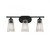 Savoy House Chantilly Bathroom Vanity Light, 3-Light, Matte Black, Glass Shade, 22"W (8-1745-3-BK ALPR4) 