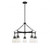 Savoy House Lakewood Chandelier, 5-Light, Matte Black, Glass Shade, 28"W (1-1832-5-89 ALPTQ) 