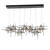Hubbardton Forge Tura Linear Chandelier, 7-Light, Standard Height, Dark Smoke, Seeded Clear Glass, 53.75"W (131095-SKT-STND-07-II0728 5NCK85) 
