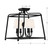 Crystorama Sylvan 4 Light Semi Flush Mount - Black Forged 15.5"H 