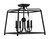 Crystorama Sylvan Semi Flush Mount - Black Forged 15.5"H 