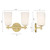 Crystorama Colton 2 Light Bathroom Vanity - Aged Brass 11.75"H 