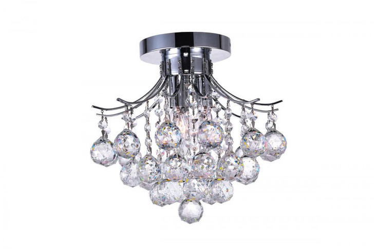 Princess Flush Mount, 3-Light, Chrome, 12"W (8012C12C 3060JEJ)