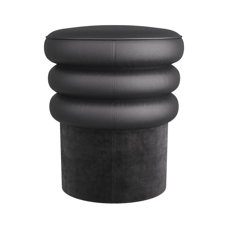 Rollo Ottoman, Black, 18"H (6265 3QNA4)