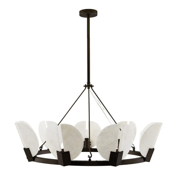 Sierra Chandelier, 9-Light, LED, English Bronze, White, 40"Dia (89661 3QP9M)