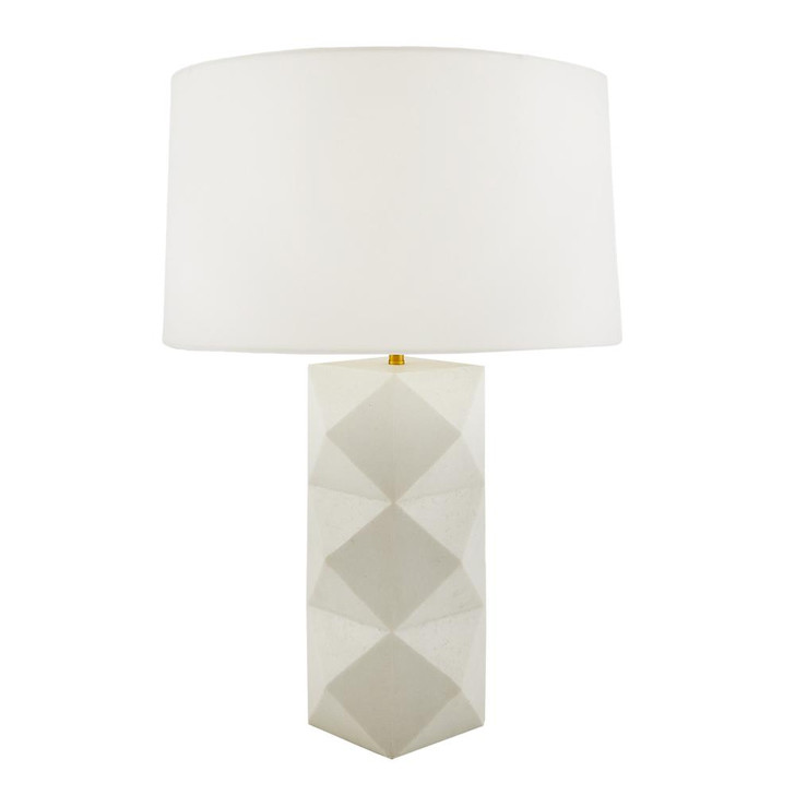 Steele Table Lamp, 1-Light, Ivory, Antique Brass, Off-White, 29"H (49893-850 3QPAC)