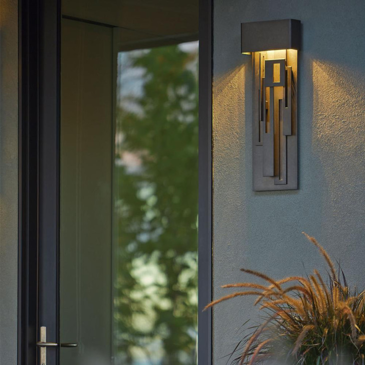 Collage Large Outdoor Sconce, 1-Light, LED, Oil Rubbed Bronze, 27.1"H (302523-LED-14 5NXX5X)