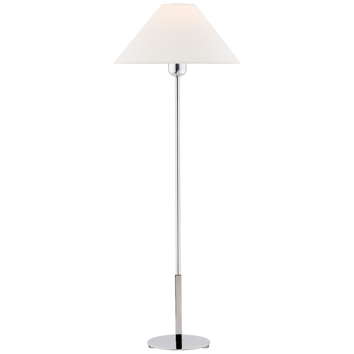 Hackney Buffet Lamp, 1-Light, Polished Nickel, Linen Shade, 31.75"H (SP 3023PN-L D04Q5)