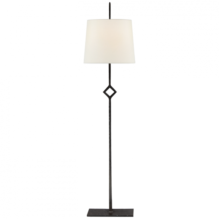Cranston Buffet Lamp, 1-Light, Aged Iron, Linen Shade, 34.75"H (S 3407AI-L D30J8)