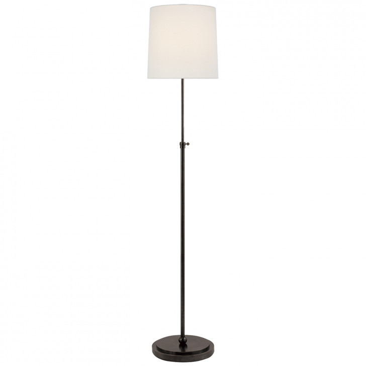 Bryant Floor Lamp, 1-Light, Bronze, Linen Shade, 44"H (TOB 1002BZ-L D31FV)