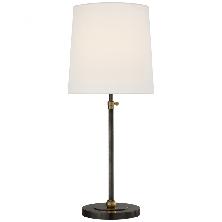 Bryant Table Lamp in Hand-Rubbed Antique Brass with Natural Paper Shade -  Designer's Studio