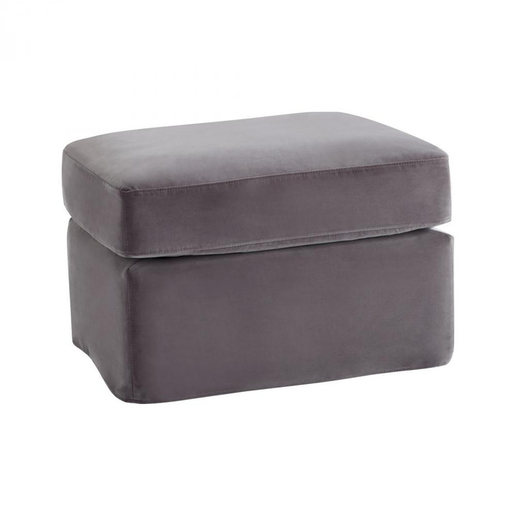 Sovente Ottoman, Grey, Velvet, 26"L (11451 MKLXZ)