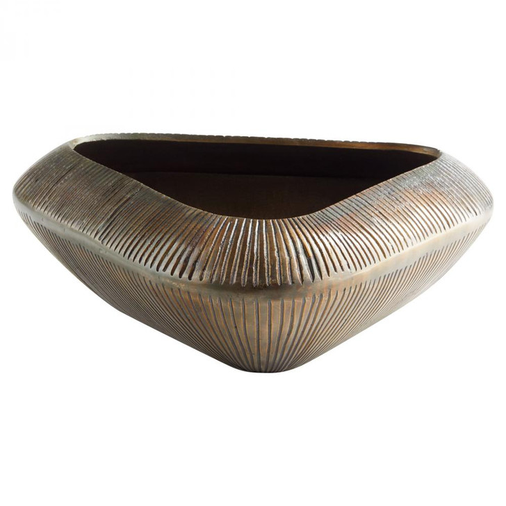 Prism Bowl, Large, Antique Bronze, Aluminum, 18"W (11527 MKLZ5)