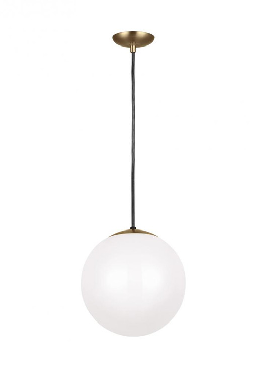 Leo - Hanging Globe Pendant, 1-Light, LED, Satin Brass, 14"W (6024EN3-848 70709RZ)