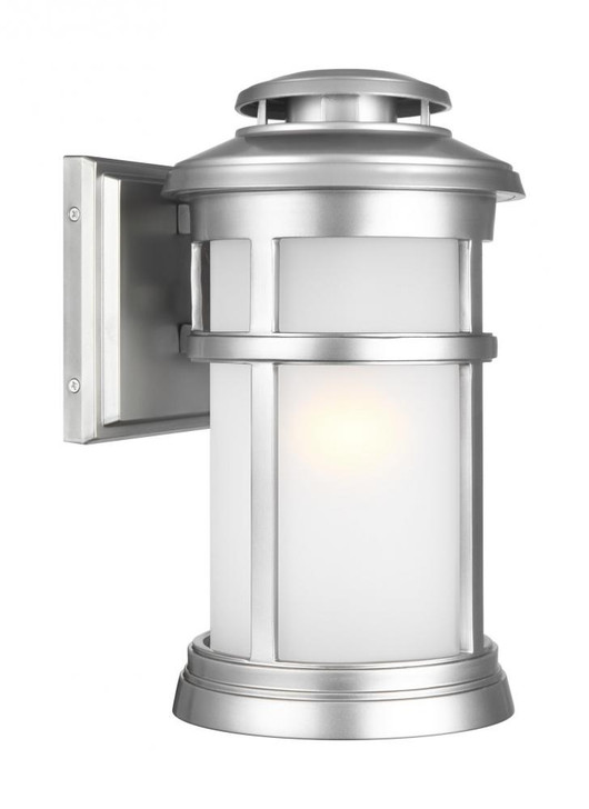 Newport Lantern, 1-Light, Painted Brushed Steel, Etched Shade, 13"H (OL14301PBS 706X57Q)
