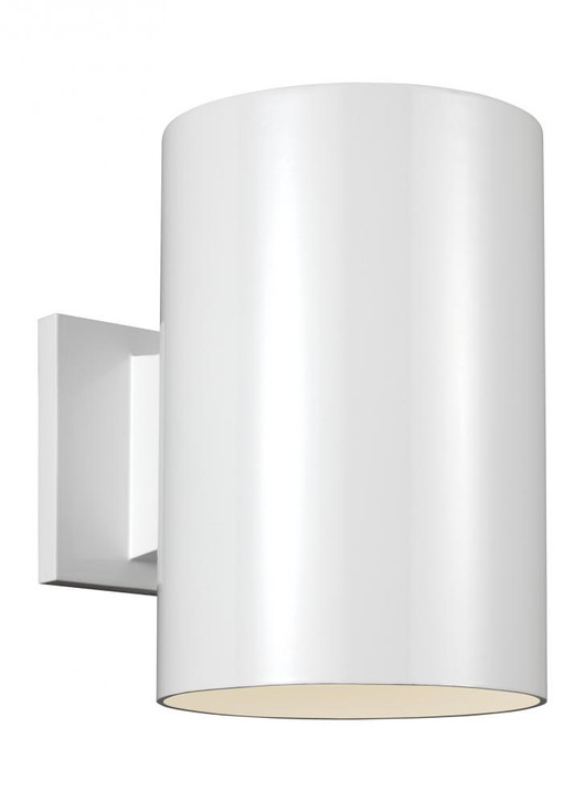 Outdoor Cylinders Outdoor Wall Lantern, 1-Light, LED, White, 9"H (8313901EN3-15 70705W5)