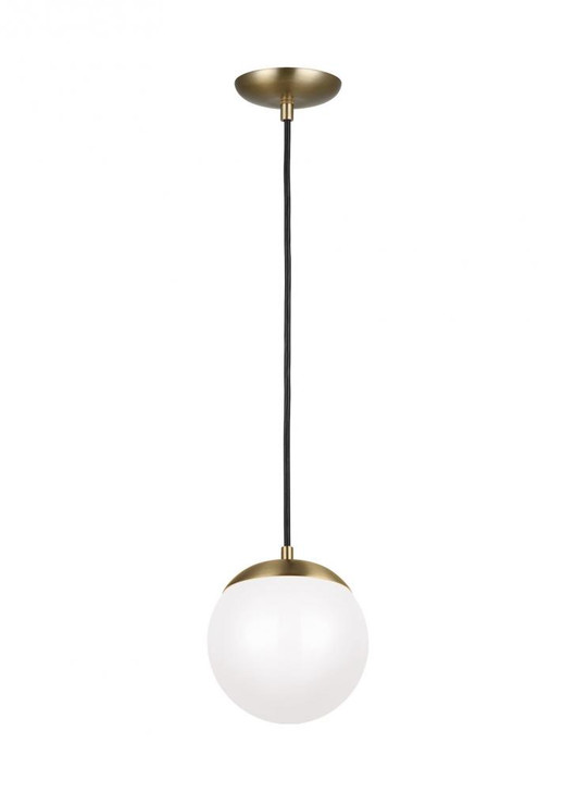 Leo - Hanging Globe Small Pendant, 1-Light, LED, Satin Brass, 8"Dia (601893S-848 70703X9)