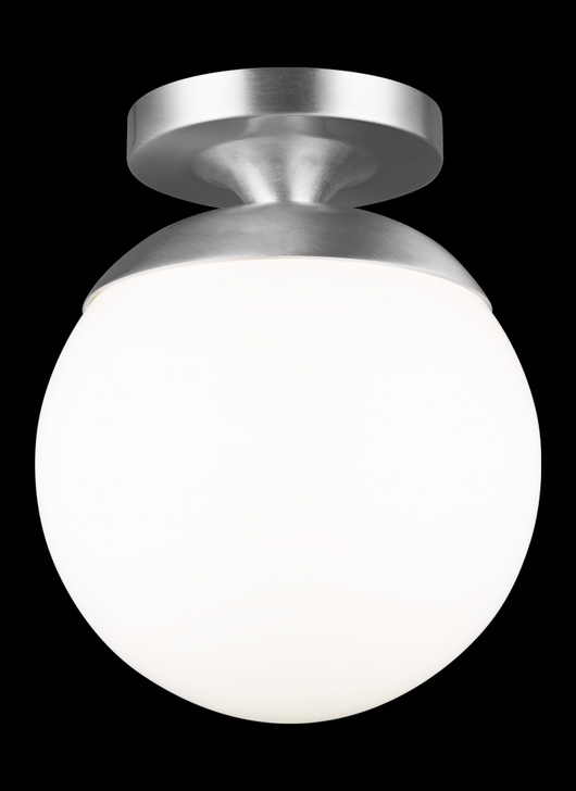 Leo - Hanging Globe Semi Flush Mount, 1-Light, Satin Aluminum, 8"Dia (7518-04 70709TG)