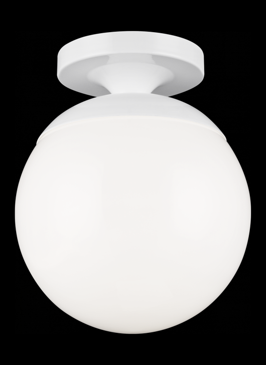 Leo - Hanging Globe Semi Flush Mount, 1-Light, White, 8"Dia (7518-15 70709TH)