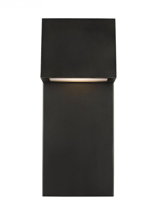 Rocha Outdoor Wall Lantern, 1-Light, LED, Antique Bronze, Satin Etched Shade, 16"H (8663393S-71 70705WR)