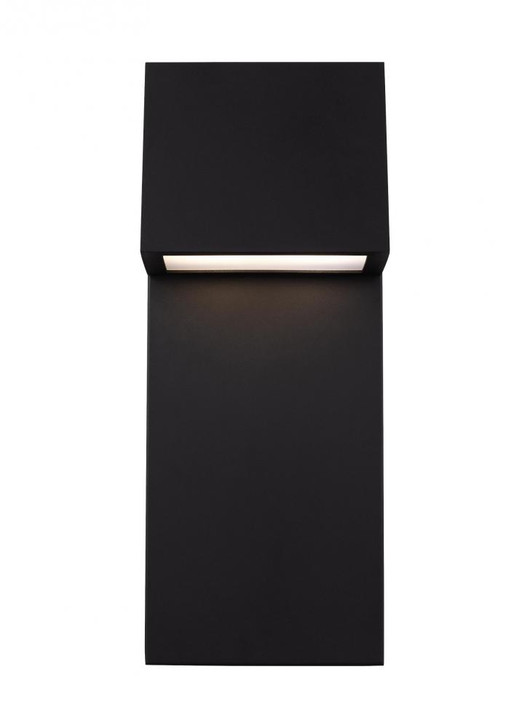 Rocha Outdoor Wall Lantern, 2-Light, LED, Black, Satin Etched Shade, 20"H (8763393S-12 70705WT)