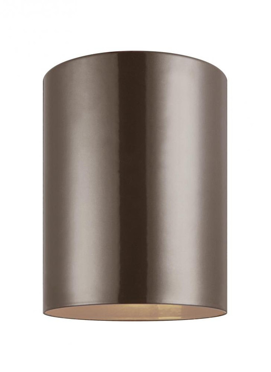 Outdoor Cylinders Flush Mount, 1-Light, LED, Bronze, 5.13"Dia (7813897S-10 70709U5)