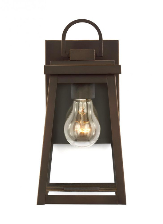 Founders Outdoor Wall Lantern, 1-Light, LED, Antique Bronze, Clear Shade, 11.5"H (8548401EN7-71 70701YW)