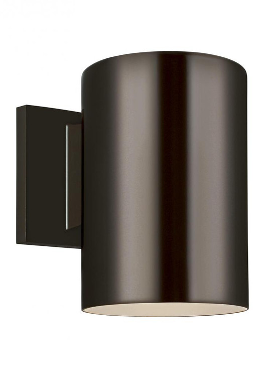 Outdoor Cylinders Outdoor Wall Lantern, 1-Light, LED, Bronze, 7.25"H (8313801-10/T 70709U9)