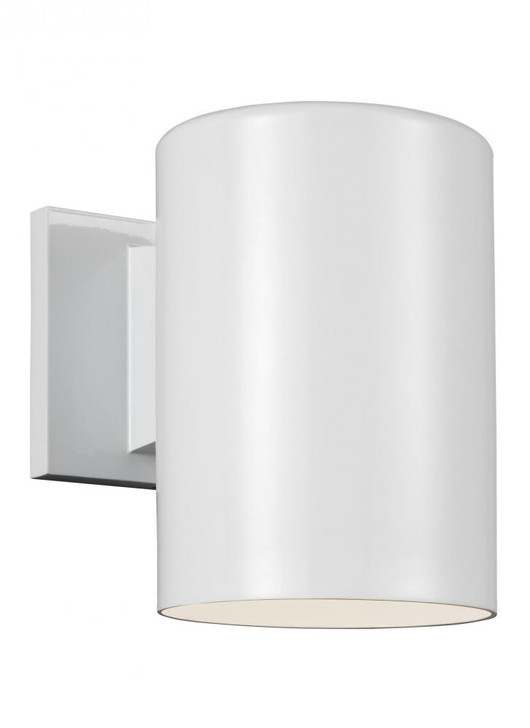 Outdoor Cylinders Outdoor Wall Lantern, 1-Light, LED, White, 7.25"H (8313801-15/T 70709UE)